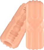 Manual Male Masturbator Stroker - Realistic 3D Textured Stroker Sleeve with Enhanced Soft TPE, Handheld Pocket Pussy for Men, Reusable & Easy to Clean (Flesh) : Health & Household