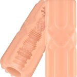 Manual Male Masturbator Stroker - Realistic 3D Textured Stroker Sleeve with Enhanced Soft TPE, Handheld Pocket Pussy for Men, Reusable & Easy to Clean (Flesh) : Health & Household