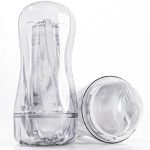 Male Masturbator Sex Toy for Men - Portable Transparent Manual Sucking Pocket Pussy Masturbation Cup with 7.5“ Depth Textured Vagina Blowjob Masturbating Stroker : Health & Household