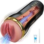 Automatic Male Masturbator Sex Toys for Men Masturbation- Realistic Pocket Pussy with 5 Suction&10 Vibration,Vibrating Male Masturbator Cup Male Sex Toys Sex Machine with Textured Channels : Health & Household