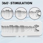 Manual Male Masturbator Stroker - Realistic 3D Textured Stroker Sleeve with Enhanced Soft TPE, Handheld Pocket Pussy for Men, Reusable & Easy to Clean (White) : Health & Household - Image 2