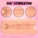 Manual Male Masturbator Stroker - Realistic 3D Textured Stroker Sleeve with Enhanced Soft TPE, Handheld Pocket Pussy for Men, Reusable & Easy to Clean (Flesh) : Health & Household - Image 2