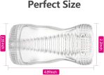 Male Masturbator Sex Toys，Portable Transparent Manual Sucking Pocket Pussy Masturbation Cup with， Realistic Texture Spiral Tunnel Stroker，Penis Training Sex Toy for Men。 : Health & Household - Image 2