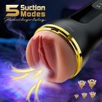 Automatic Male Masturbator Sex Toys for Men Masturbation- Realistic Pocket Pussy with 5 Suction&10 Vibration,Vibrating Male Masturbator Cup Male Sex Toys Sex Machine with Textured Channels : Health & Household - Image 2