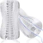 Male Masturbator Sex Toys - Adult Sex Toy Pocket Pussy, TPE Male Masturbation Sleeve, Penis Training Sex Toy for Men, 3D Realistic Texture Spiral Tunnel Stroker, Couple Sex Toys & Game (Clear) : Health & Household