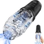 Male Masturbator Sex Toys - Transparent Penis Pump with 7 Vibrating & 7 Sucking Modes, Male Sex Toys for Men Sex Toy Squeezable Pocket Pussy LCD Display Adult Toys, Blowjob Sex Machine Stroker : Health & Household