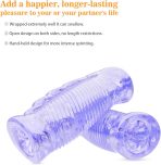 Male Masturbator Adult Sex Toy - Portable Transparent Pocket Pussy Stroker with Vagina Textured Oral Sex Massager TPE Masturbation Sleeve for Man(Blue) : Health & Household - Image 2