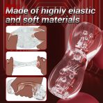 Open Ended Pocket Pussy Stroker, Male Masturbators Adult Sex Toys for Men with Vagina Textured, Portable Male Sex Toy for Mens Pocket Pussies Blowjob Penis Masturbation Sleeve Cup Transparent : Health & Household - Image 2