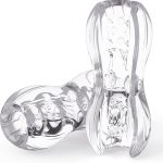 Open Ended Pocket Pussy Stroker, Male Masturbators Adult Sex Toys for Men with Vagina Textured, Portable Male Sex Toy for Mens Pocket Pussies Blowjob Penis Masturbation Sleeve Cup Transparent : Health & Household