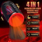Male Masturbator Penis Pump with Testicle Vibrator, 4-in-1 Upgraded Male Sex Toys for Men with 3 Rotating, 5 Sucking & 10 Vibrating Modes, Hands-Free Pocket Pussy Blowjob Simulator Adult Toys : Health & Household - Image 2