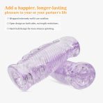 Male Masturbator Sex Toy for Men - Textured TPE Sleeve with Vaginal and Oral Feel, Pocket Pussy Stroker for Personal Comfort and Exploration(Purple) : Health & Household - Image 2
