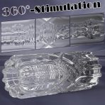 Manual Male Masturbator Stroker - Realistic 3D Textured Stroker Sleeve with Enhanced Soft TPE, Handheld Pocket Pussy for Men, Reusable & Easy to Clean (Black+Transparent) : Health & Household - Image 2