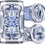 Male Masturbator Men Sex Toy: Male Stroker with Dual Sleeves Open Ended Pocket Pussy, Squeezable Suction Male Sex Toys for Men Couples, Silky Smooth and Realistic Vagina Penis Toy for Blowjob : Health & Household