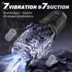 Male Masturbator Sex Toys - Transparent Penis Pump with 7 Vibrating & 7 Sucking Modes, Male Sex Toys for Men Sex Toy Squeezable Pocket Pussy LCD Display Adult Toys, Blowjob Sex Machine Stroker : Health & Household - Image 2