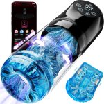 Male Masturbator Sex Toys for Men - AI Sync Male Sex Toy 9S Penis Pump & 9 Thrusting Rotating & 9 Vibrating Sucking Licking Modes Pocket Pussy Stroker Mens Sex Toy with LCD APP for Adult Toys & Games : Health & Household